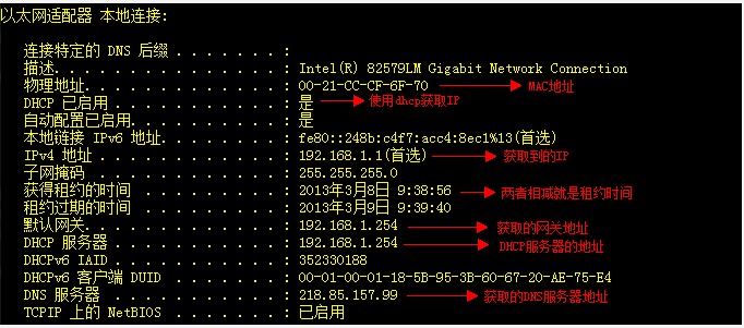查看PC获取IP地址情况 —接入/汇聚交换机配置