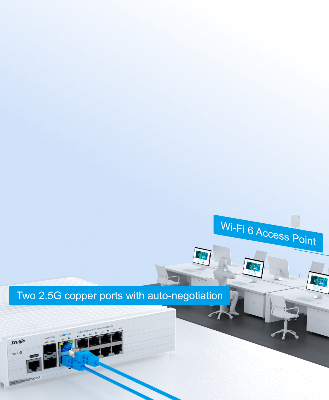 Campus Switches RG-SF2920-8GT2MG2XS 8-Port GE All-Optical