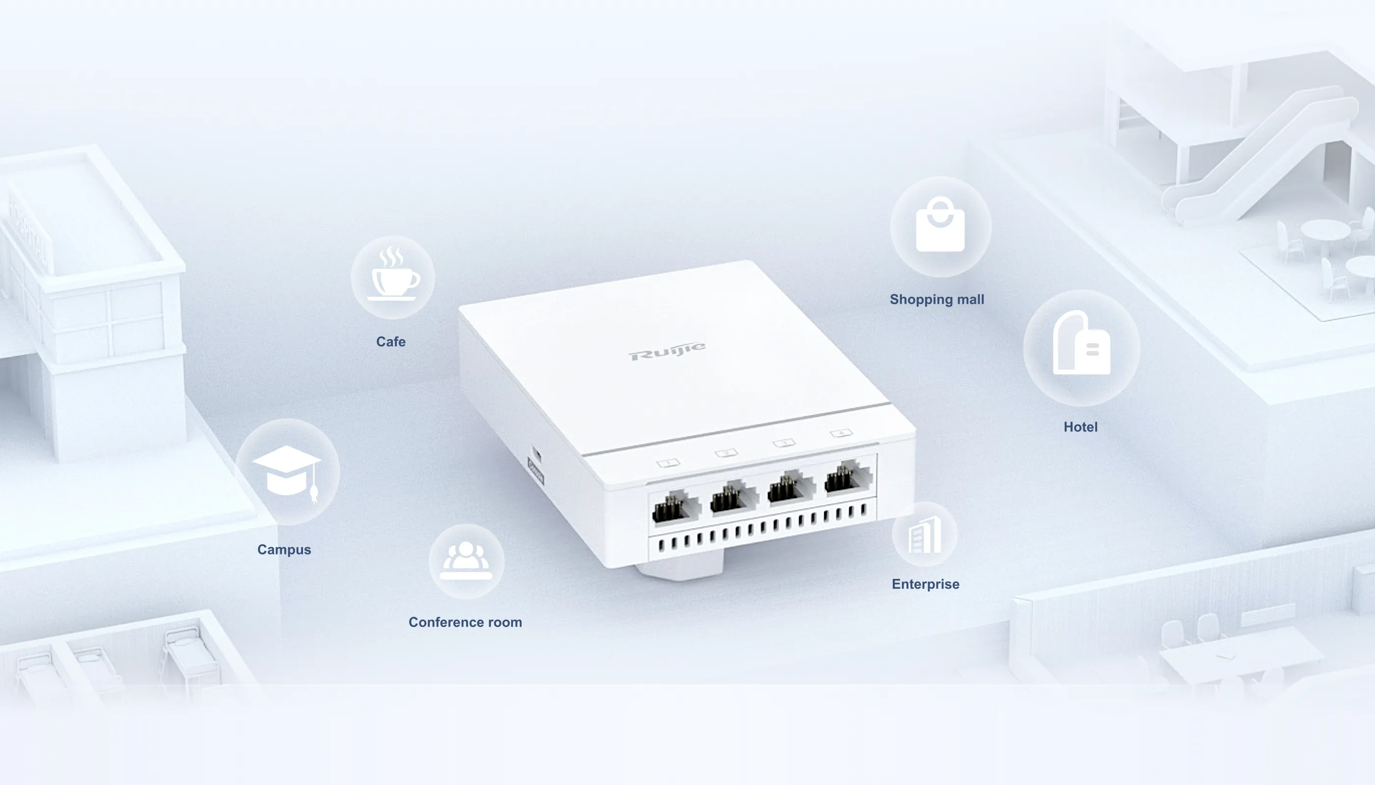 Wall-Plate Access Points RG-AP180(V3), Wi-Fi 6 Dual-Radio 2.976