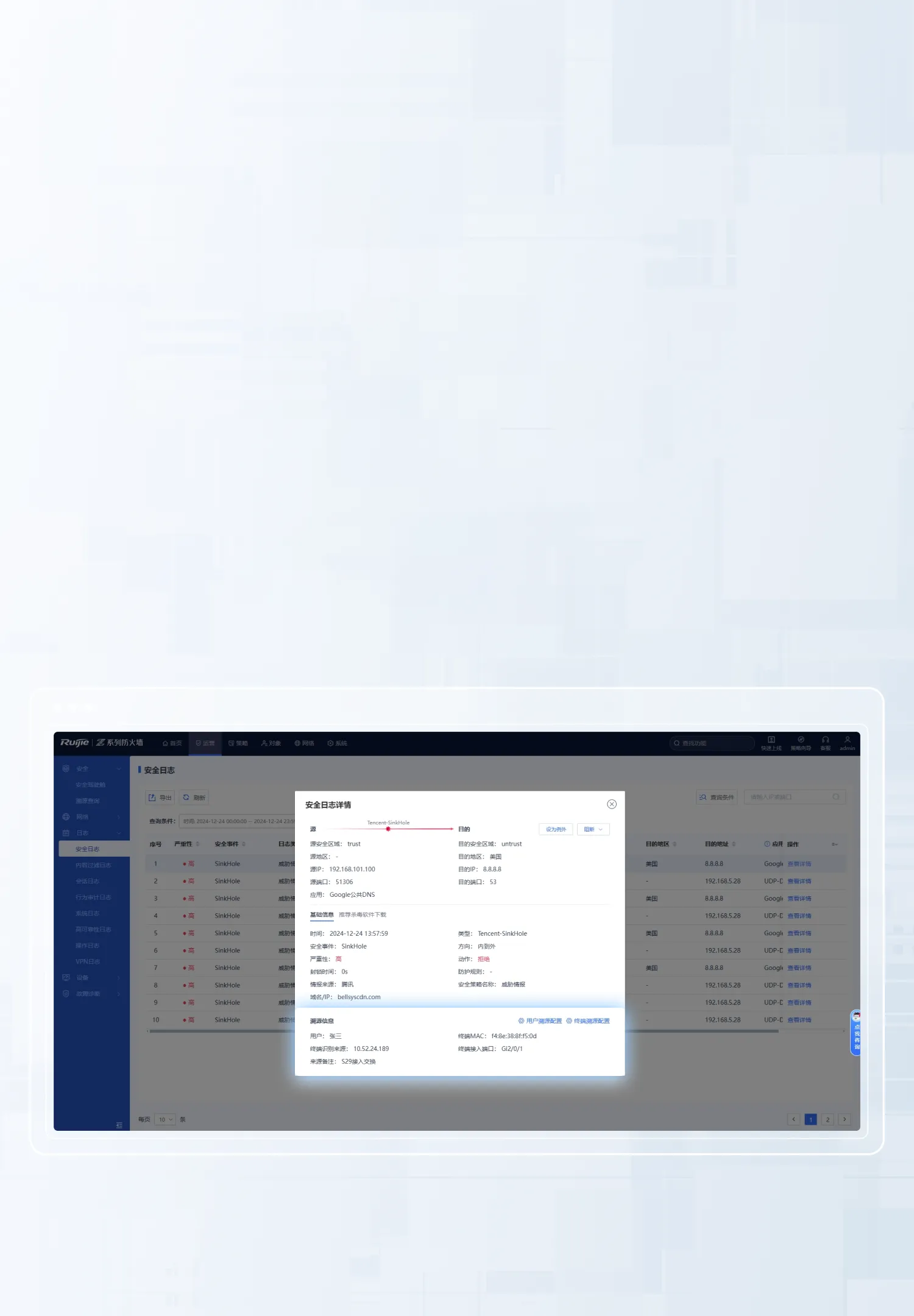 Z系列下一代防火墙-8千兆电/2千兆光防火墙-RG-WALL 1600-Z3100