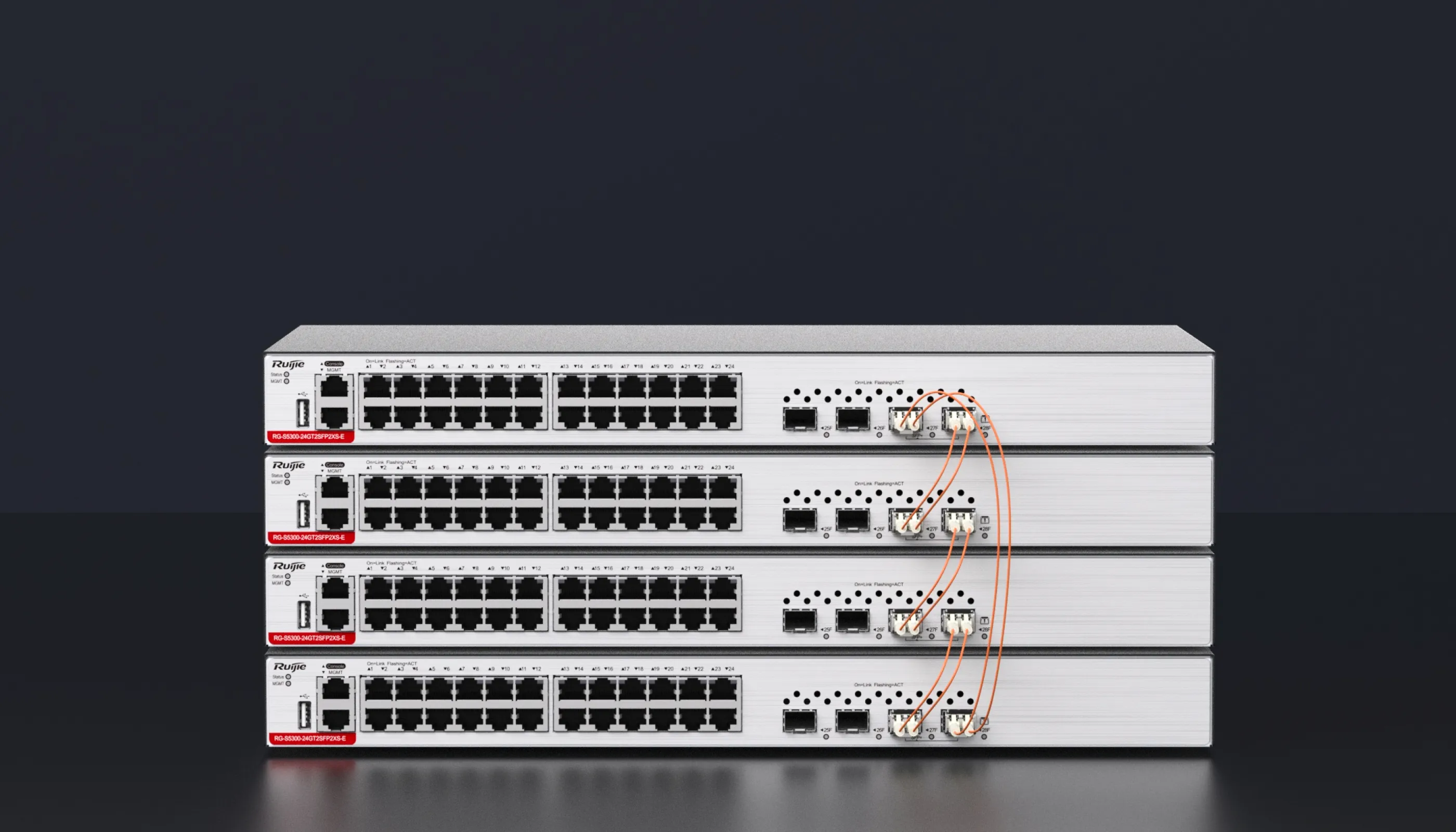 PFM  Sn3  R. G.S. 4-6-0 #20 完成品 24口千兆电三层网管型接入交换机-2个千兆光口万兆上行-RG-S5300