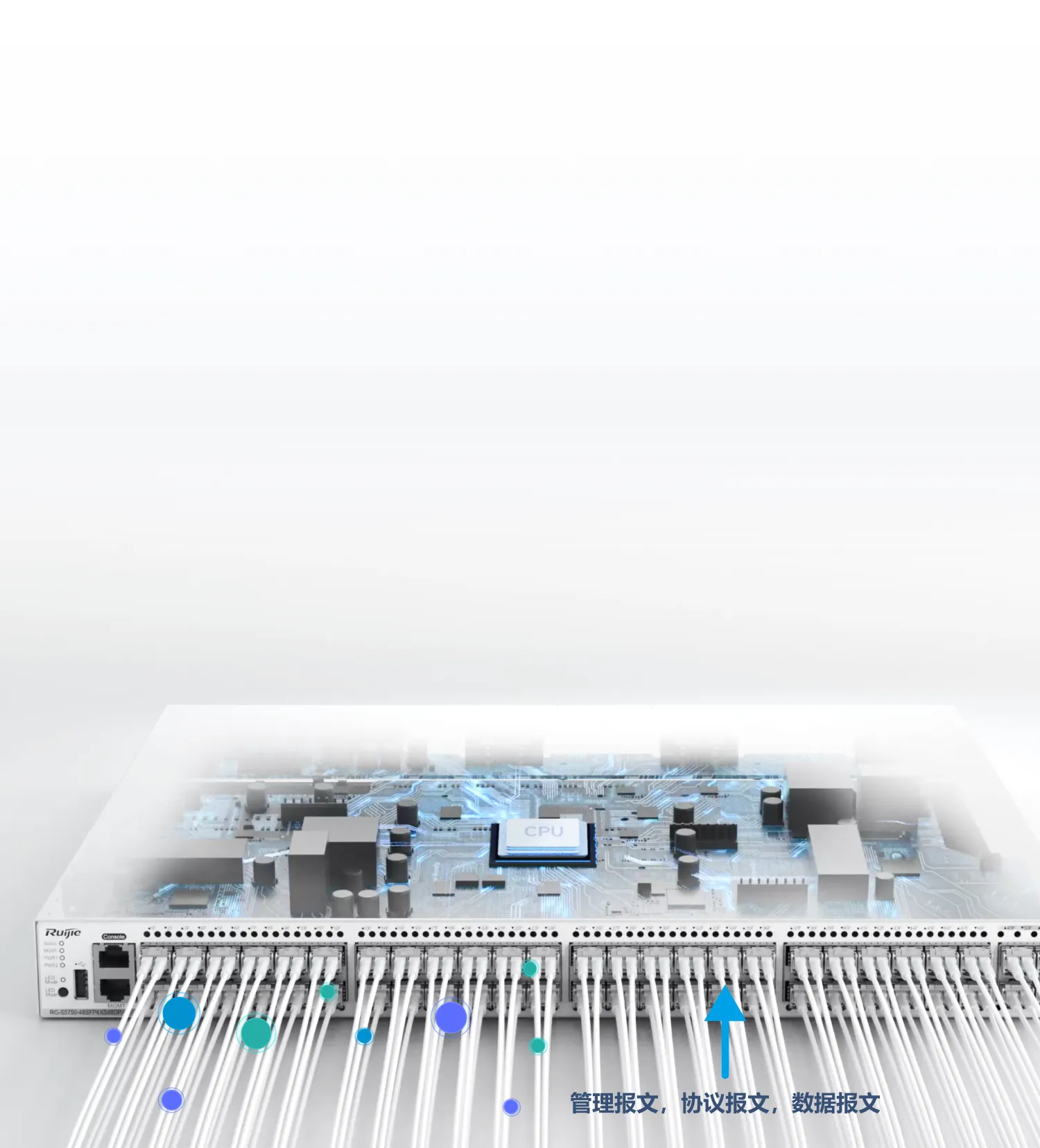 48口盒式楼栋汇聚以太全光网络交换机-万兆上行- RG-S5750-48SFP4XS48DP